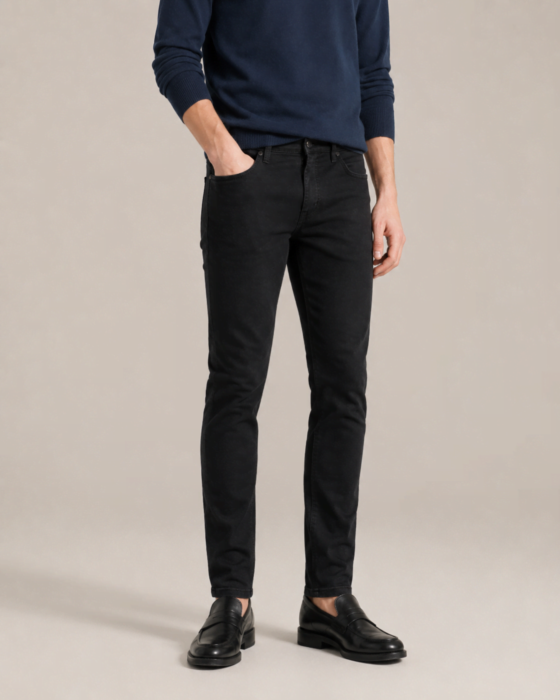 Denim Noir Homme Pantalon