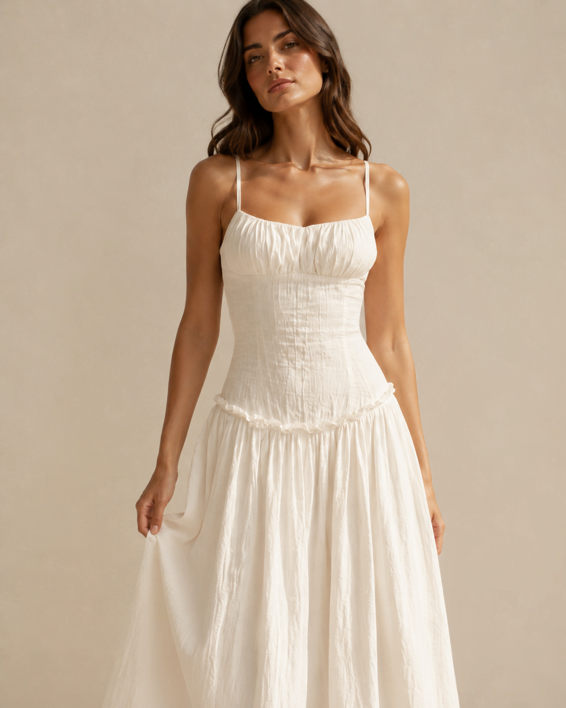 Women's White Midi Dress