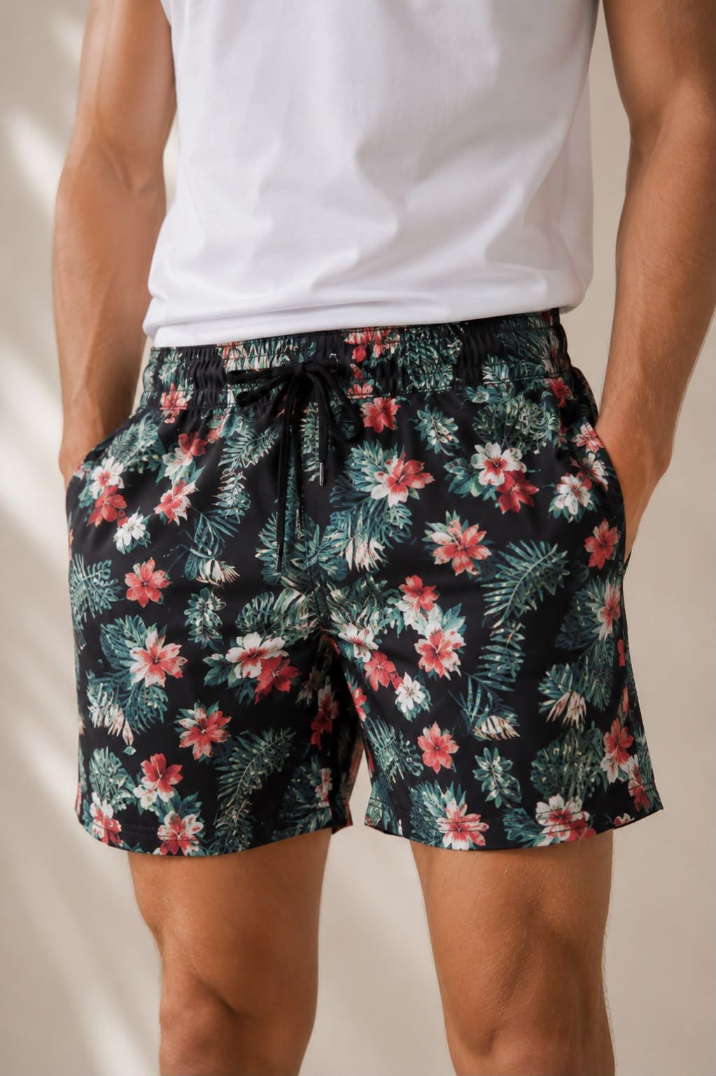 Mixed Pattern Men's Swimsuit