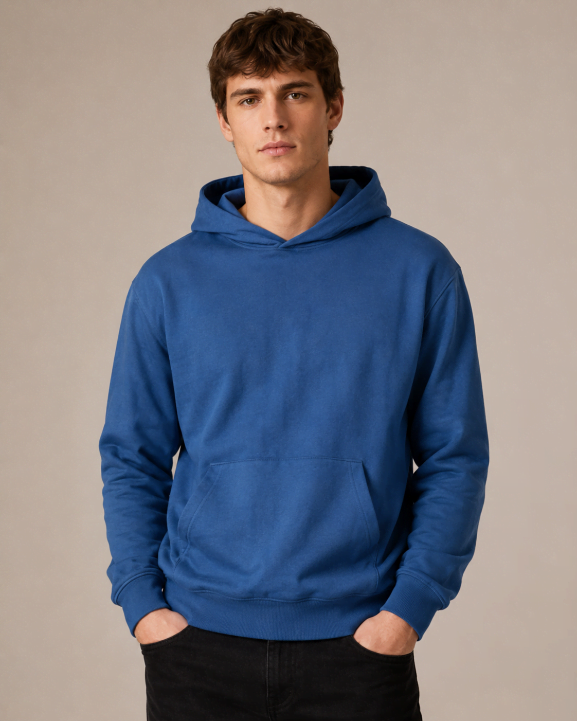 Sweatshirt à Capuche Bleu pour Homme