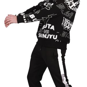 Alternative view of Siyah -Beyaz Baskılı Erkek Sweatshirt